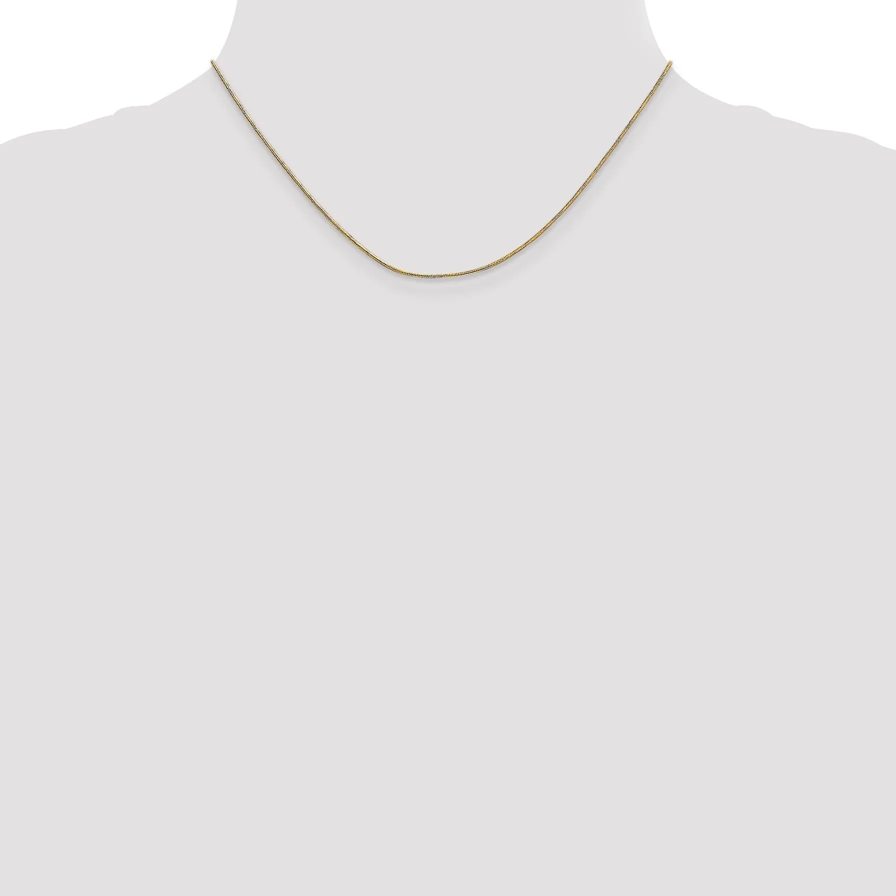 14k Yellow Gold 1mm Snake Chain