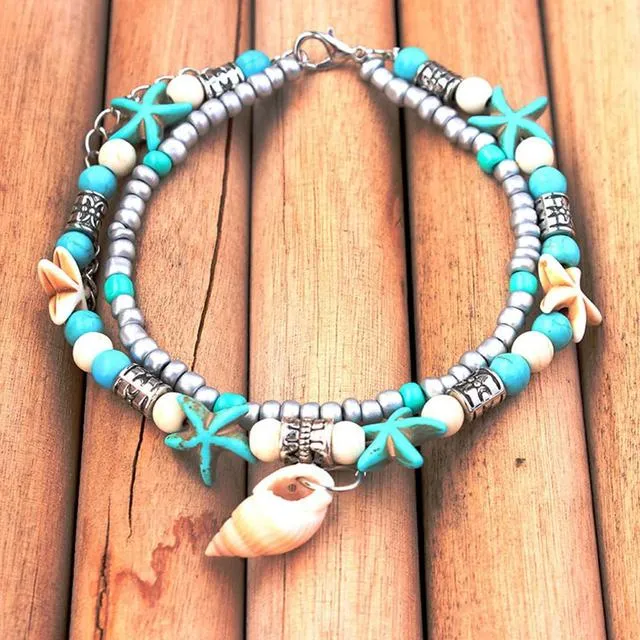 Bohemian Shell Anklet Beads Starfish Anklets For Women