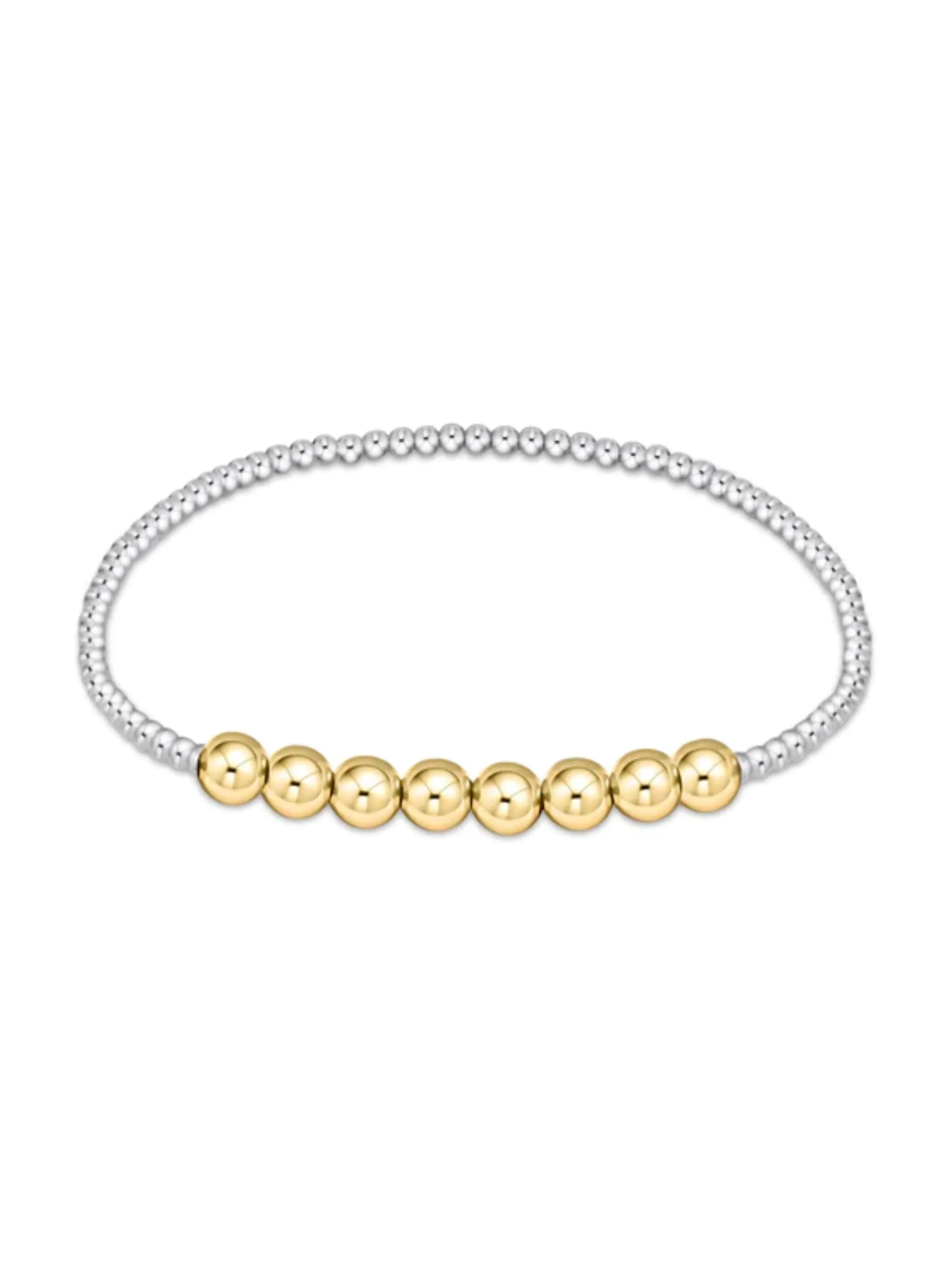 Classic Beaded Bliss 2.5MM Bead Bracelet 5MM Mixed Metal [BCL25BEBLMXM5]