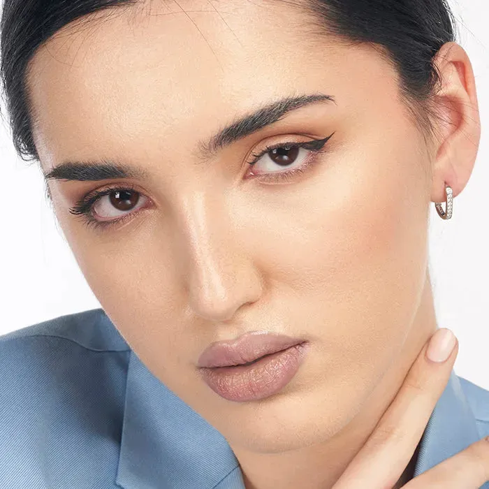 Classic CZ Silver Hoops