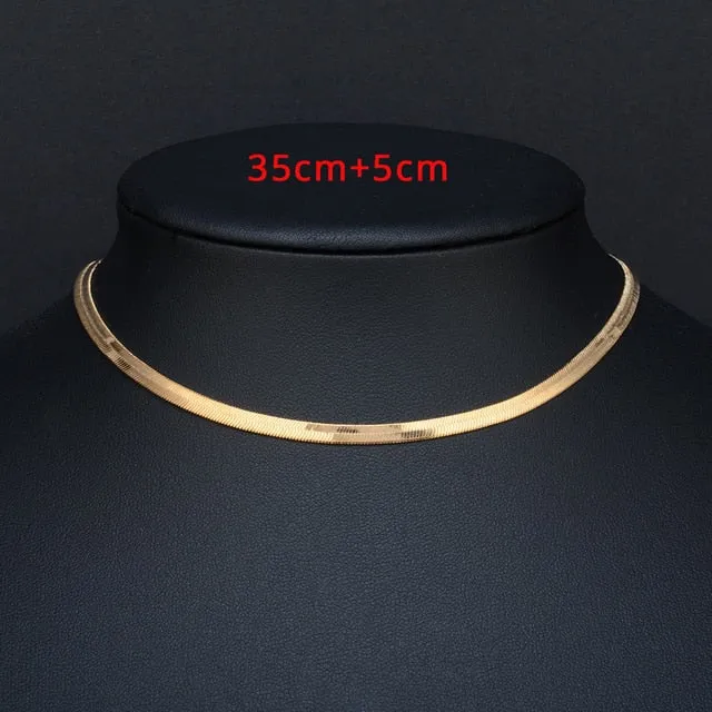 Clavicle Blade Necklace Chain, Stainless Steel 35 5cm