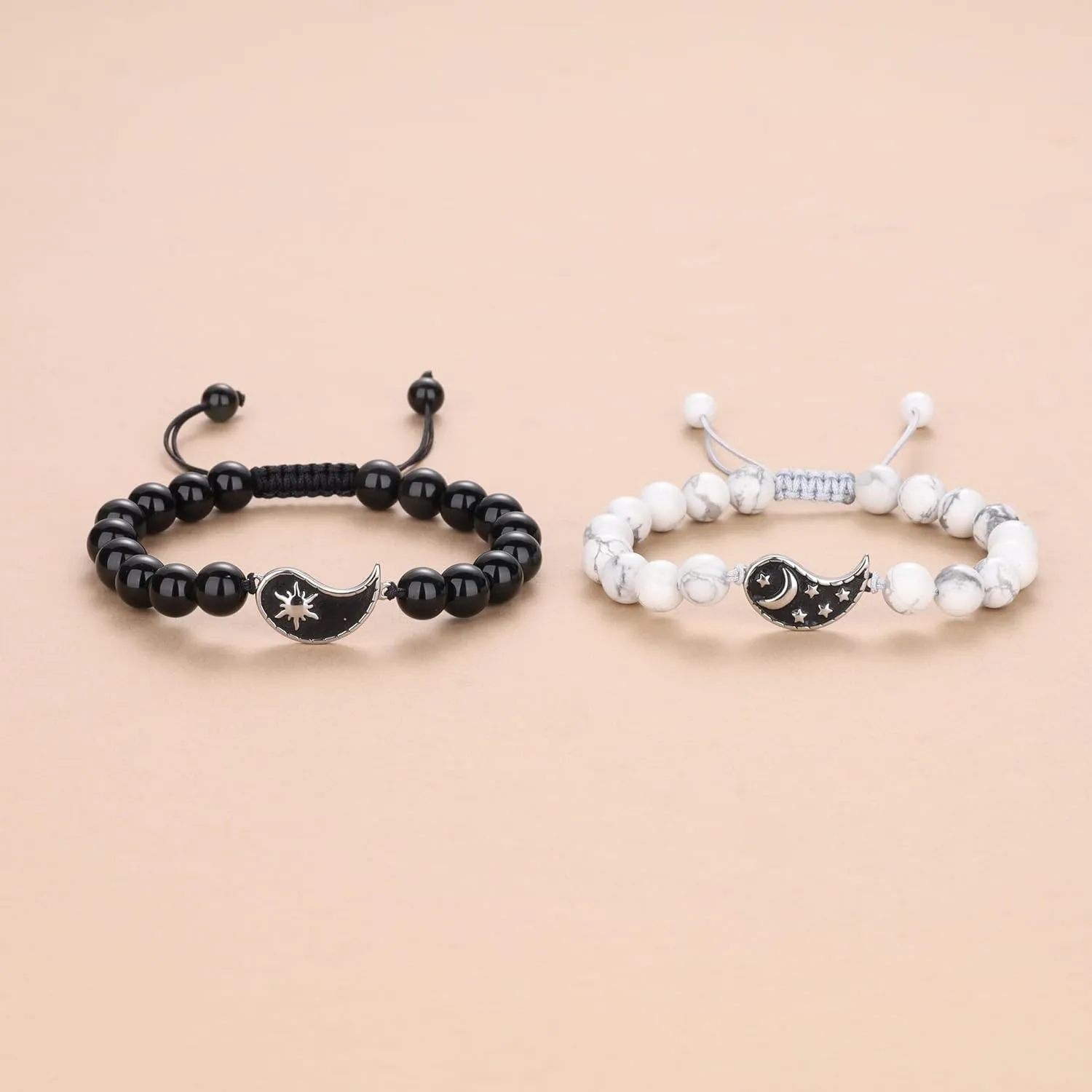 COAI Yin Yang Bracelets My Sun and Stars Moon of My Life Stone Beaded Bracelets for Couples