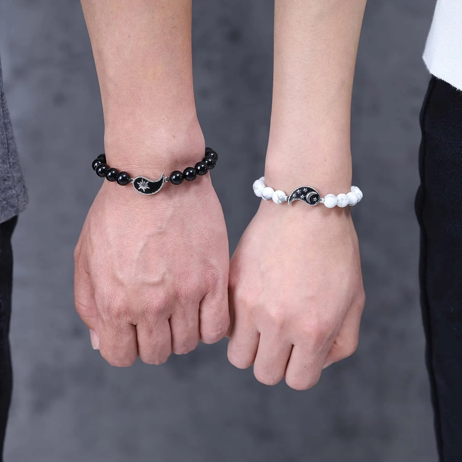 COAI Yin Yang Bracelets My Sun and Stars Moon of My Life Stone Beaded Bracelets for Couples