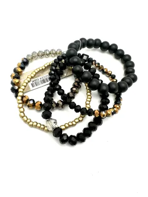 Crystal and Wood Bead Stack