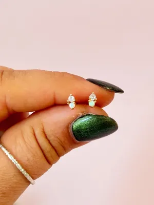 CZ Opal Studs