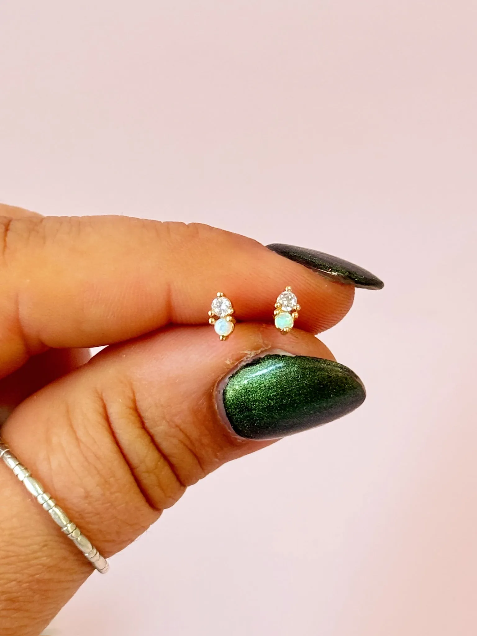 CZ Opal Studs