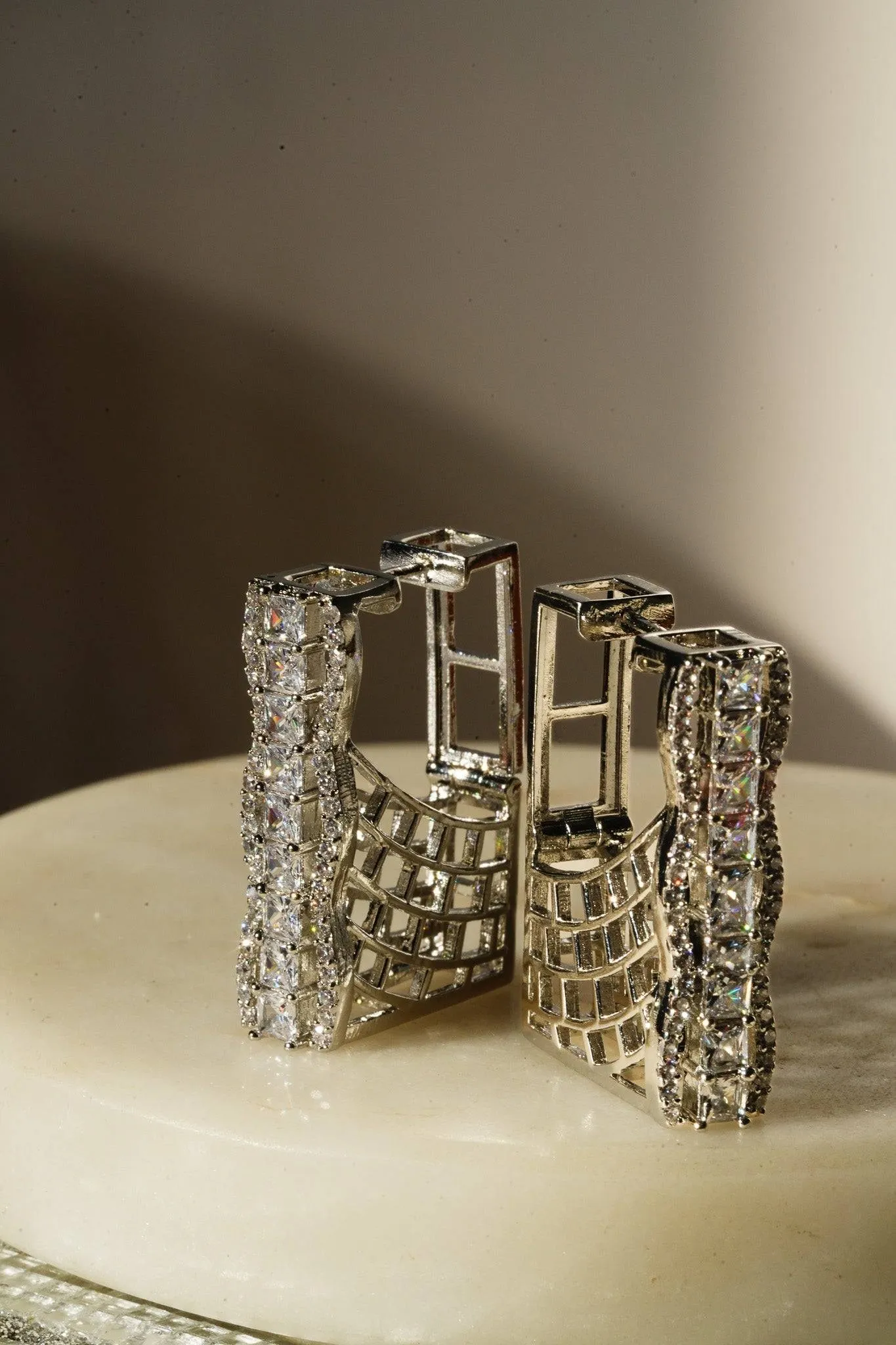 Daina - Huggie AD Hoop Earrings