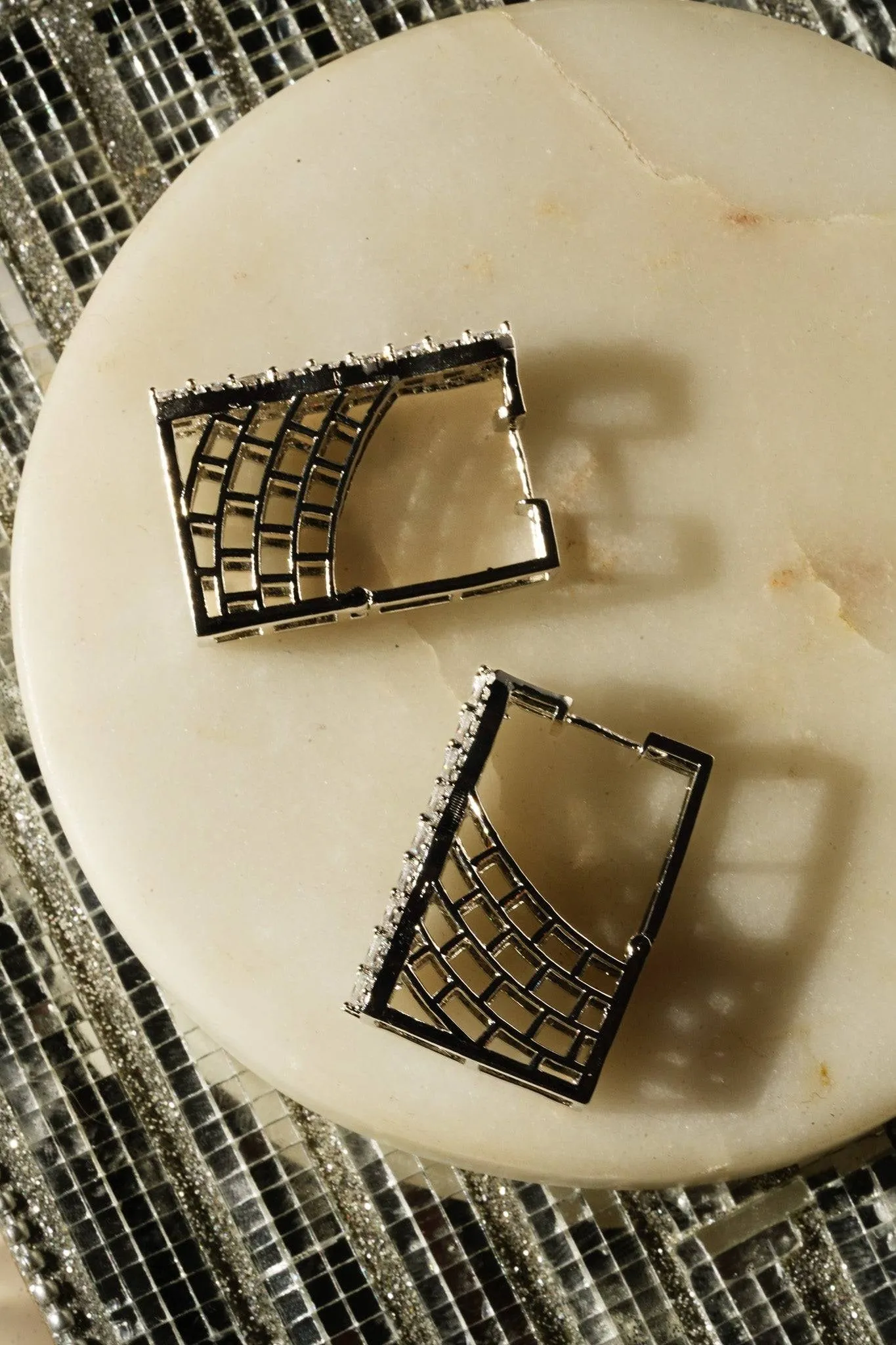 Daina - Huggie AD Hoop Earrings