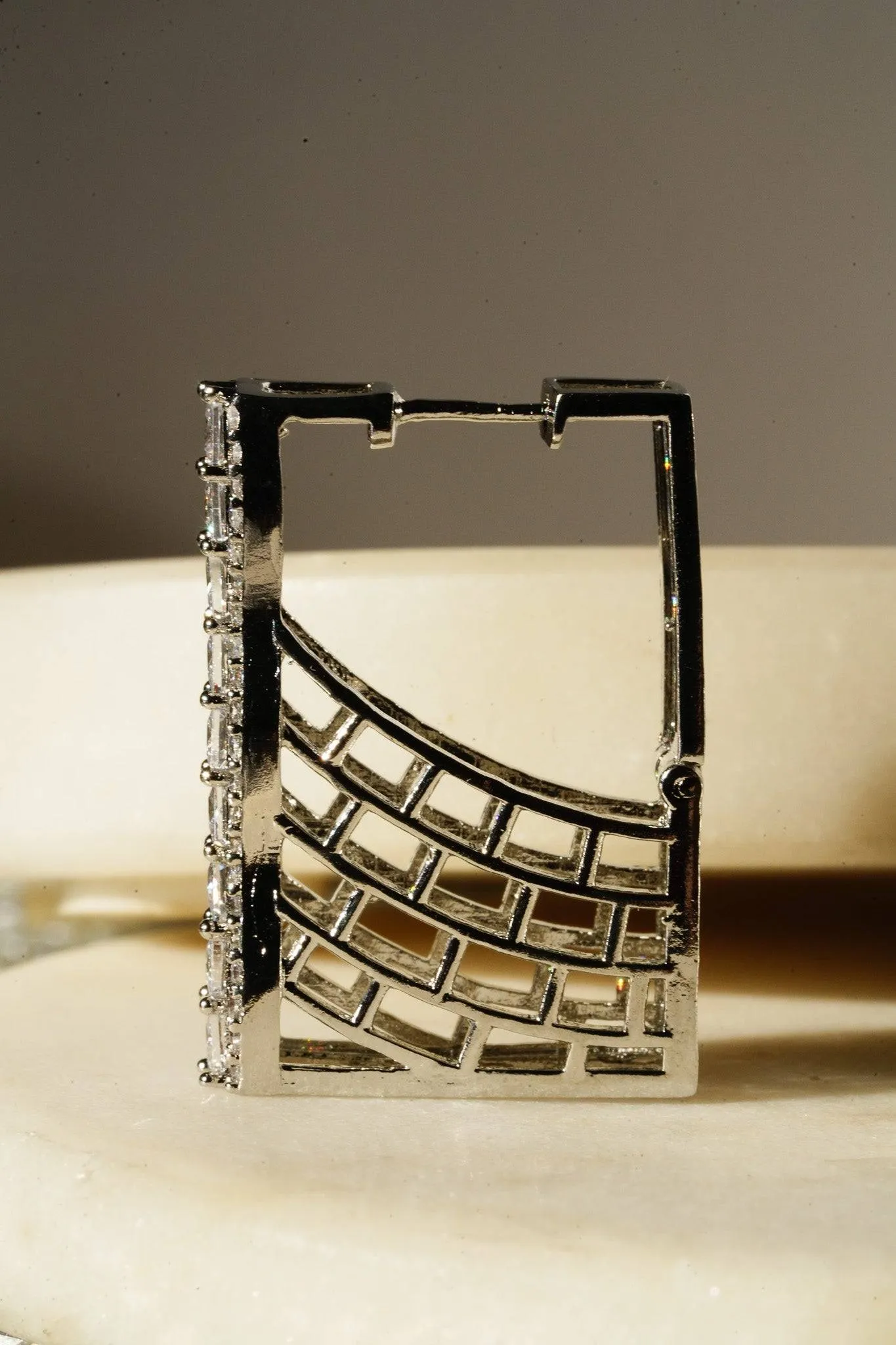 Daina - Huggie AD Hoop Earrings