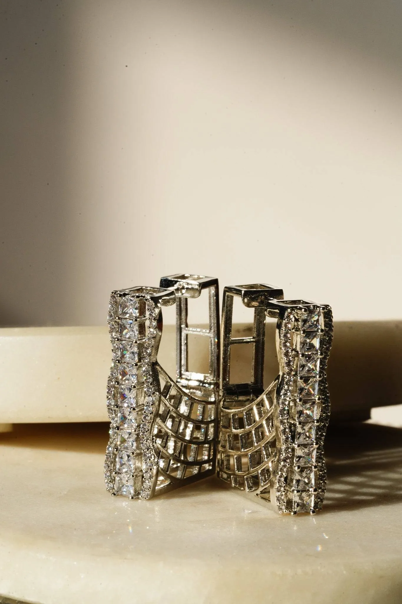 Daina - Huggie AD Hoop Earrings