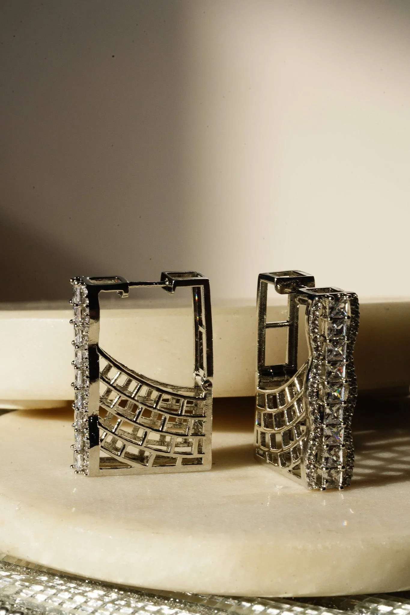 Daina - Huggie AD Hoop Earrings