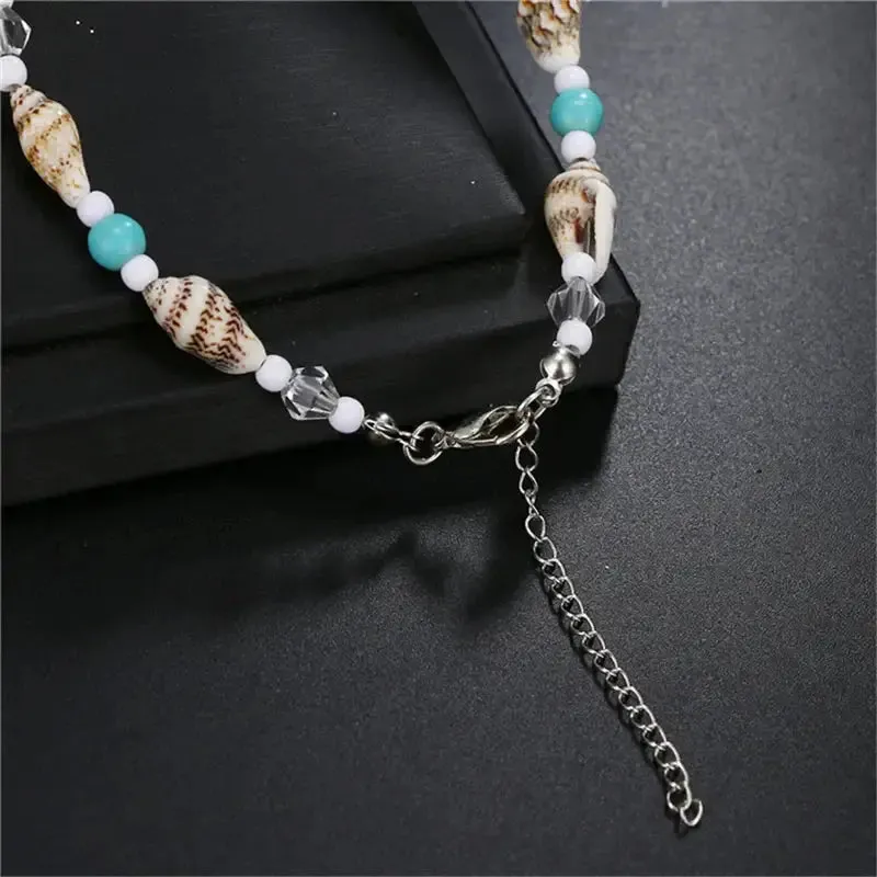 Enhance Your Beach Look with Handmade Shell Beads Starfish Anklets - Perfect Boho Jewellery for Summer Vibes!