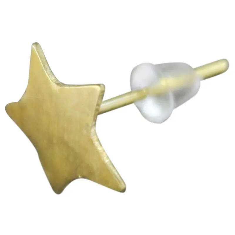 Gia Star Post Earring, Brass
