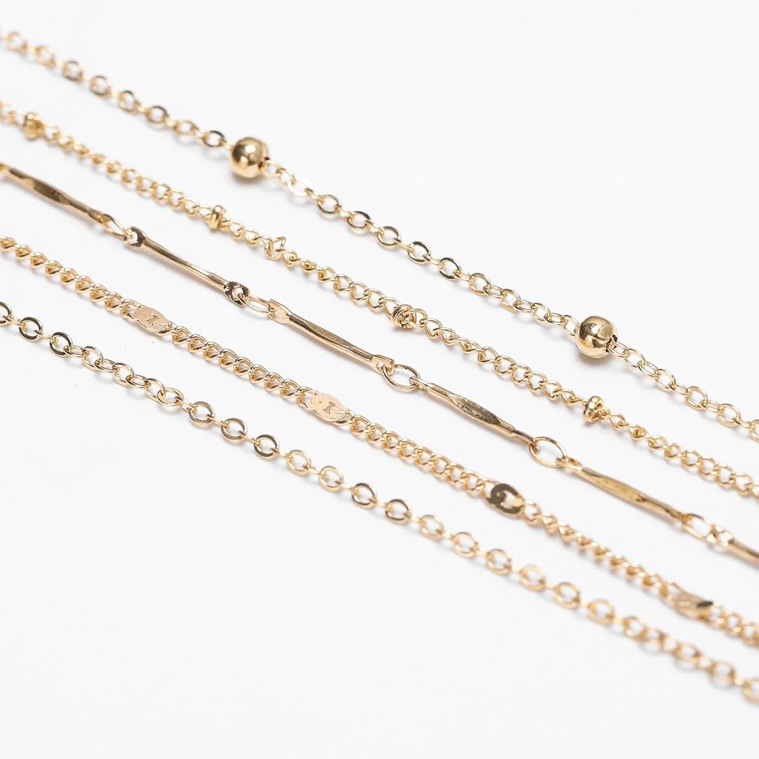 Gold Anklet Set for Women Boho Stackable Ankle Bracelets Trendy Waterproof Anklets Adjustable Dainty Cute Beaded Anklets Summer Beach Jewelry