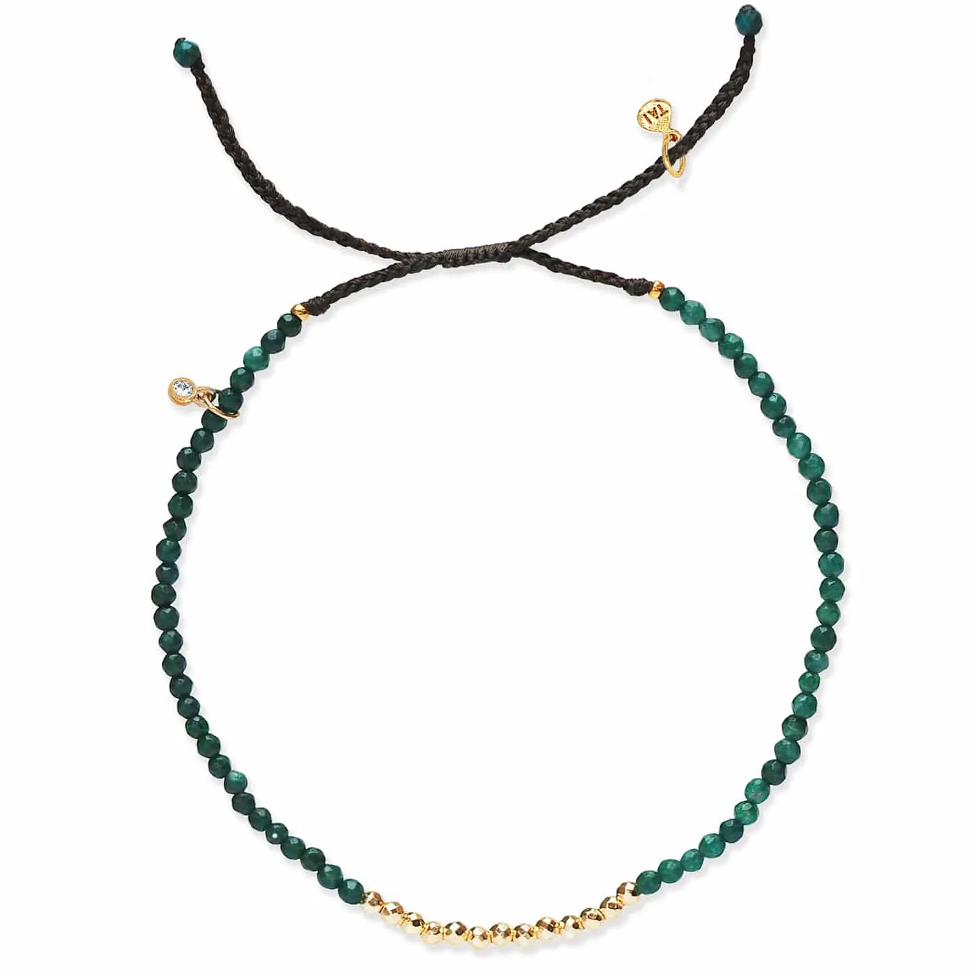 Gold Line Stone Beaded Bracelet