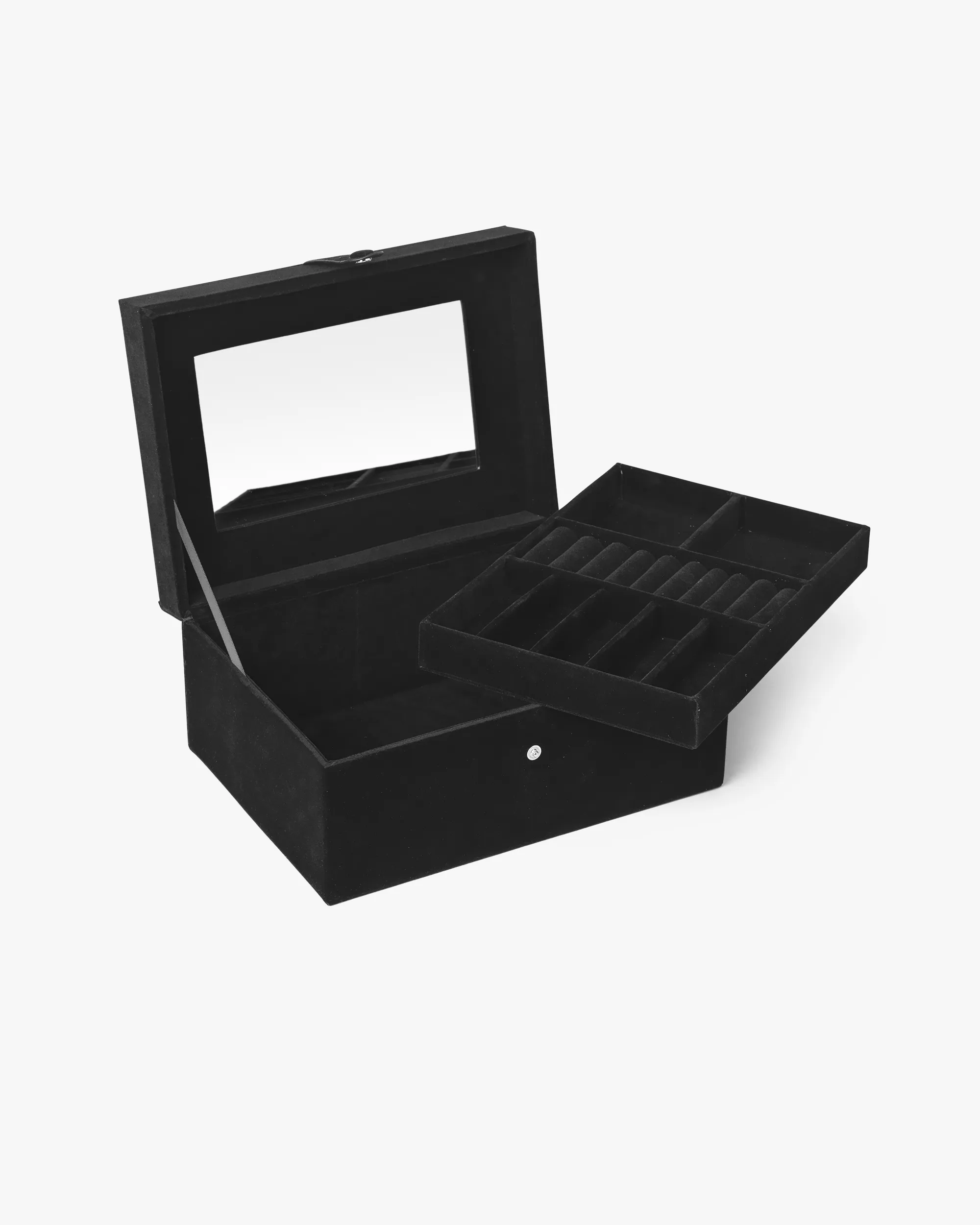 Large Velour Jewellery Box