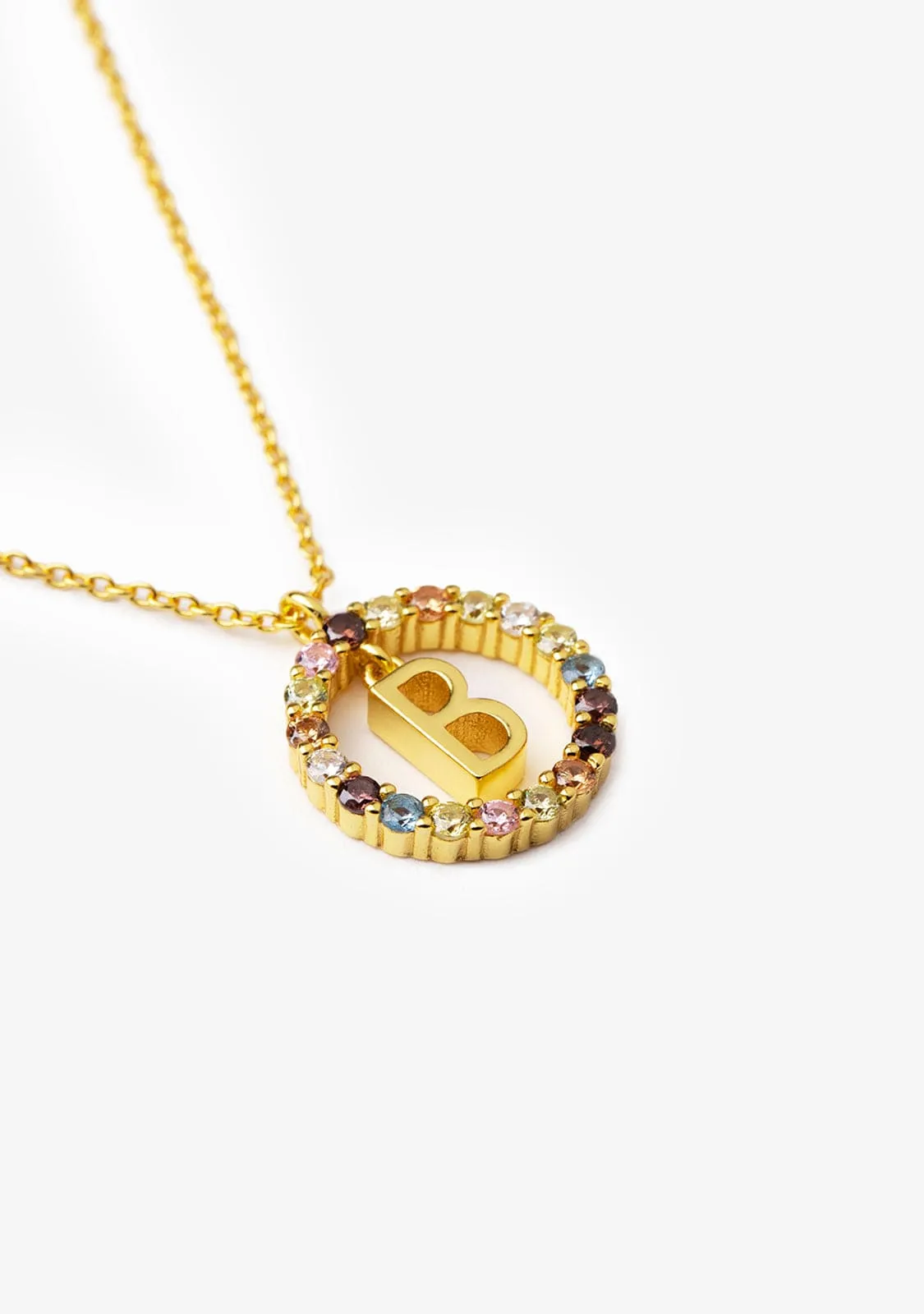 Necklace Iniziale Letter B Gold