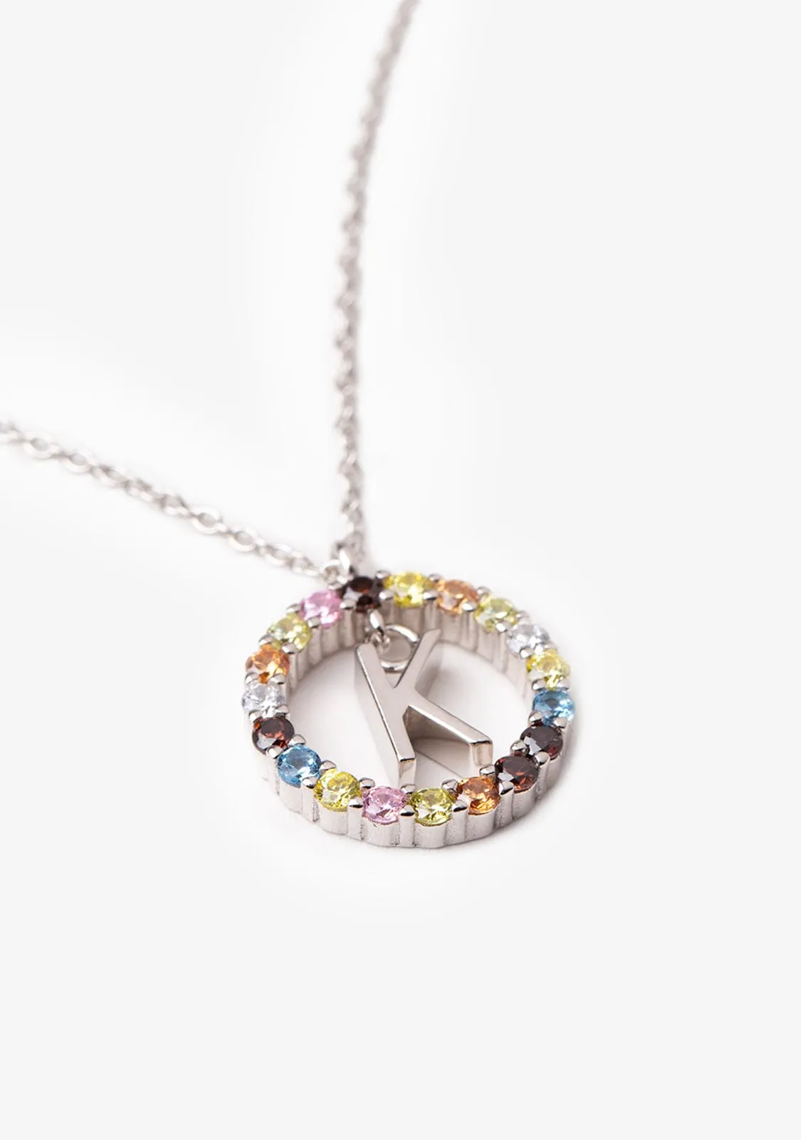 Necklace Iniziale Letter K Silver