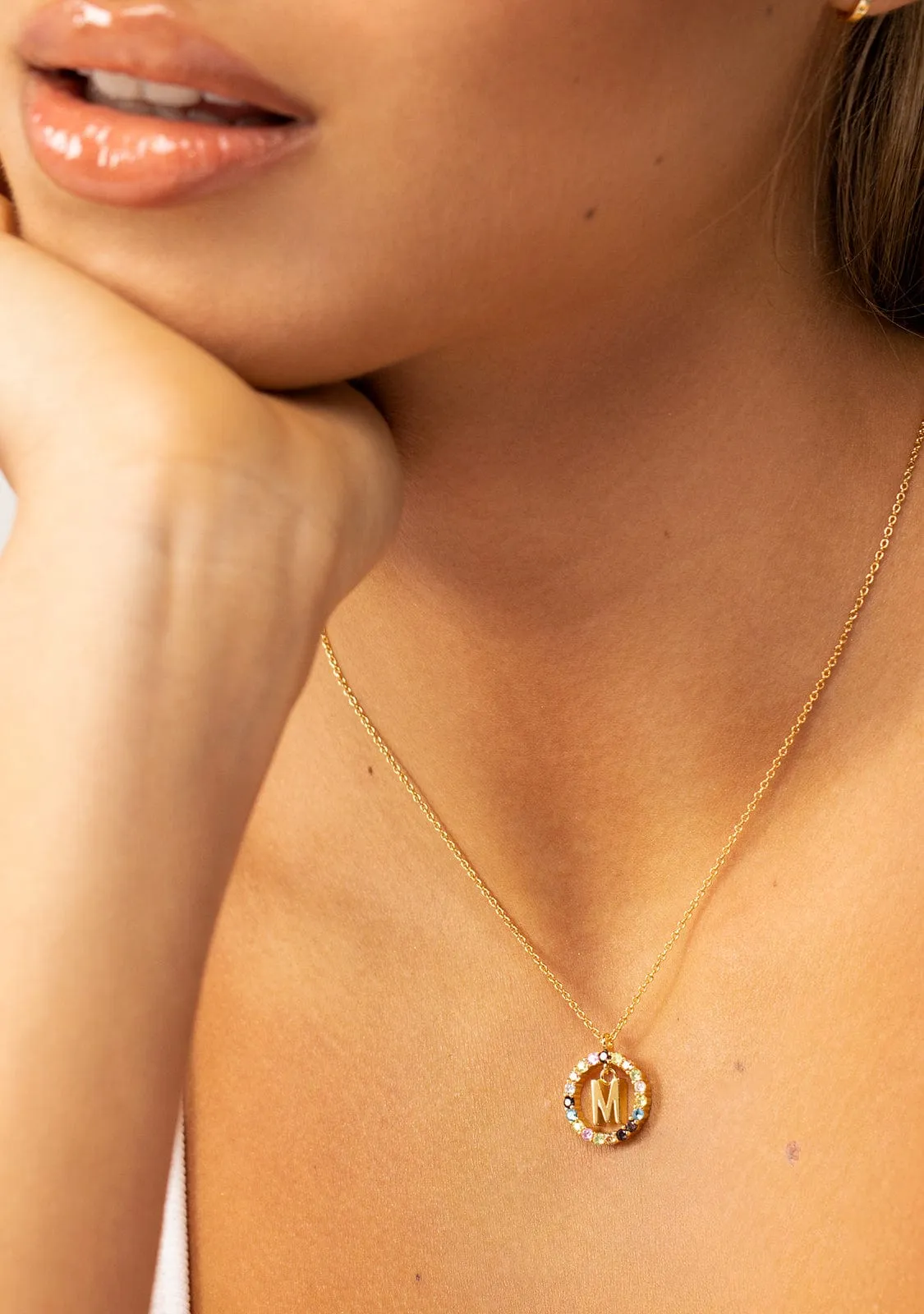 Necklace Iniziale Letter M Gold