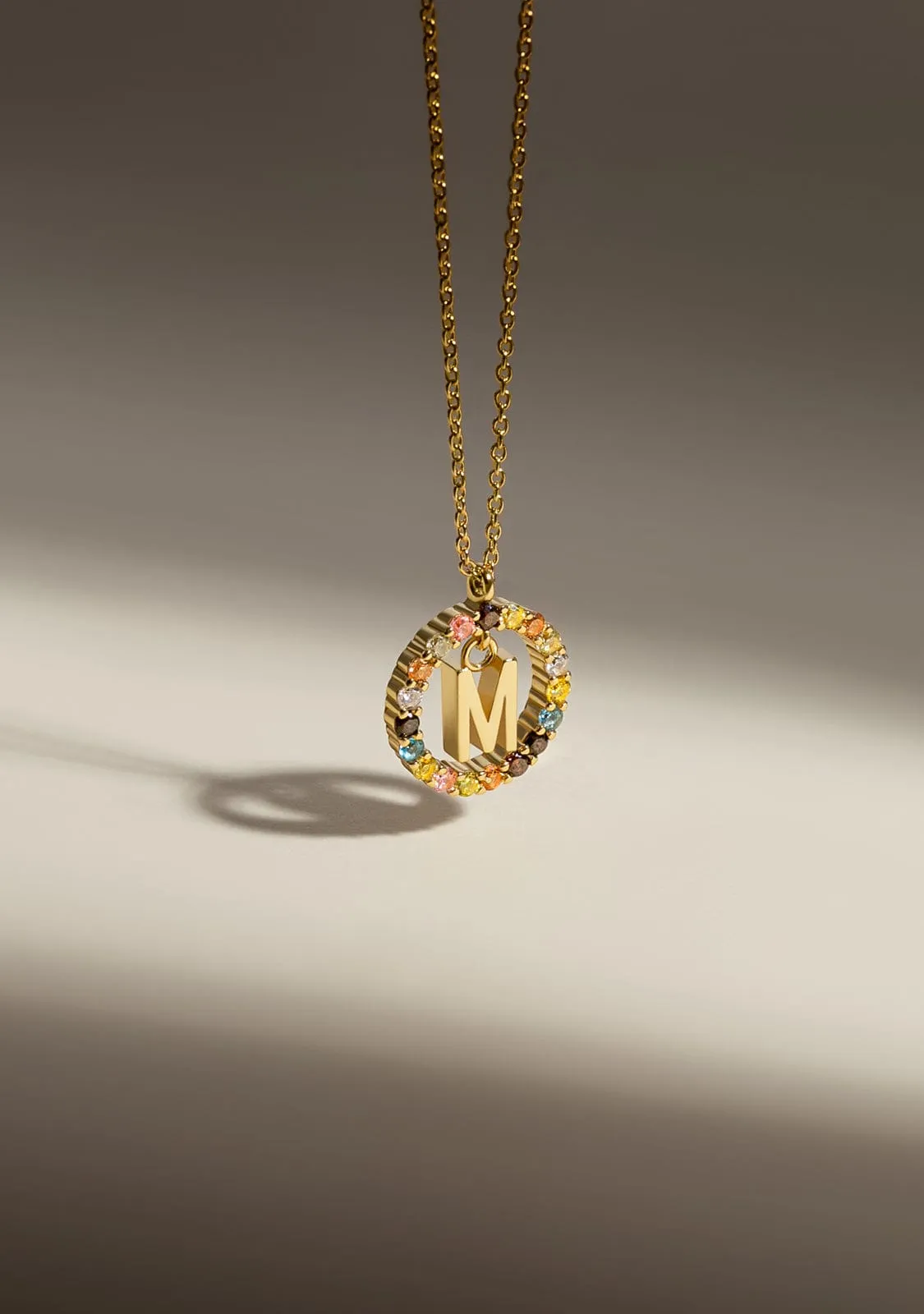 Necklace Iniziale Letter M Gold