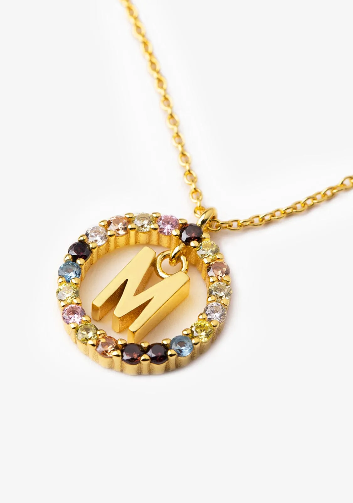 Necklace Iniziale Letter M Gold