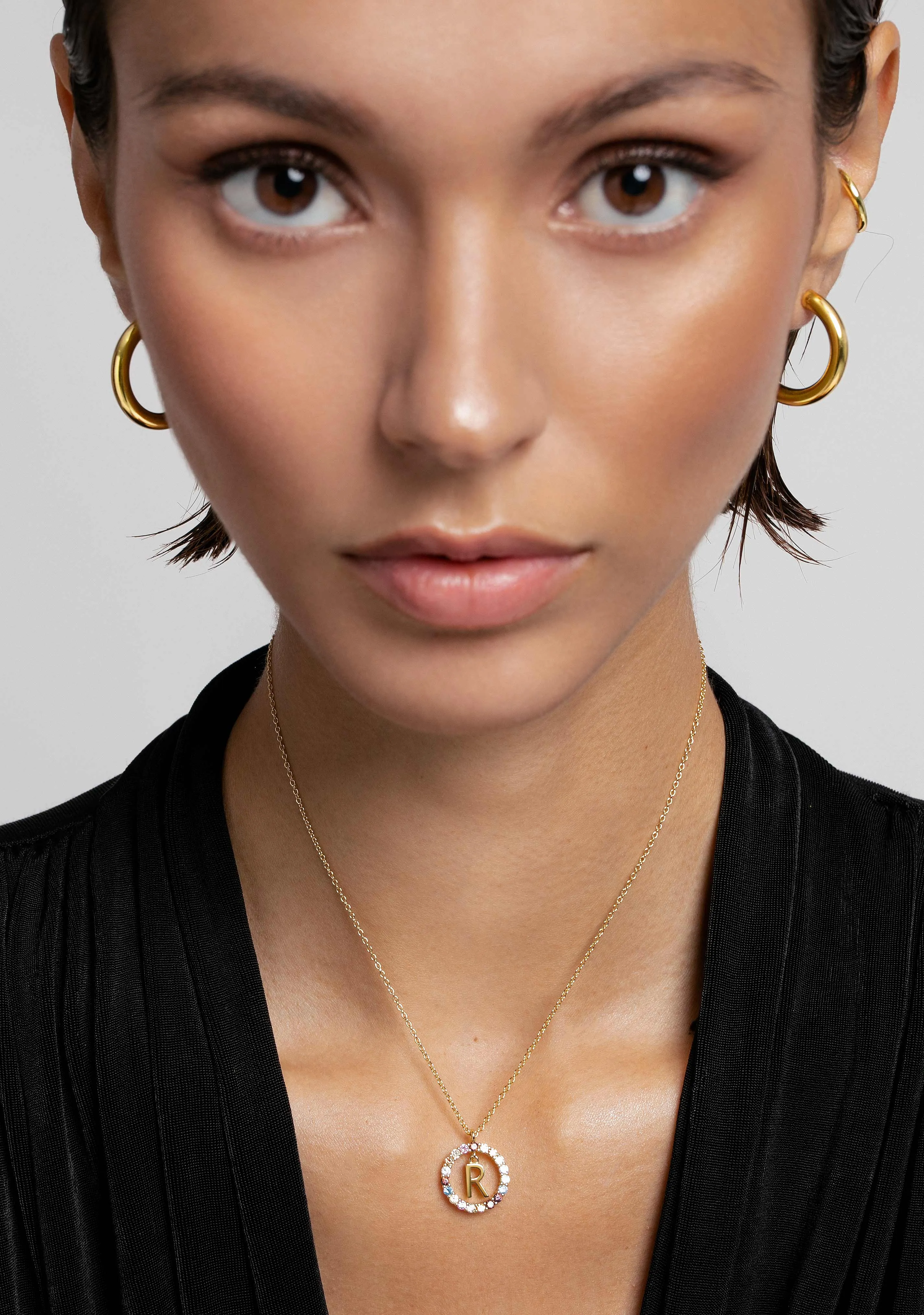Necklace Iniziale Letter R Gold