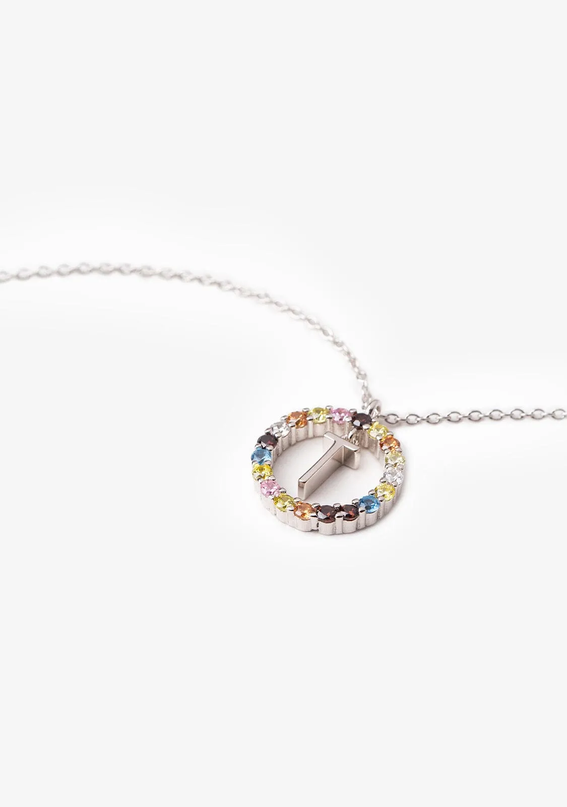 Necklace Iniziale Letter T Silver