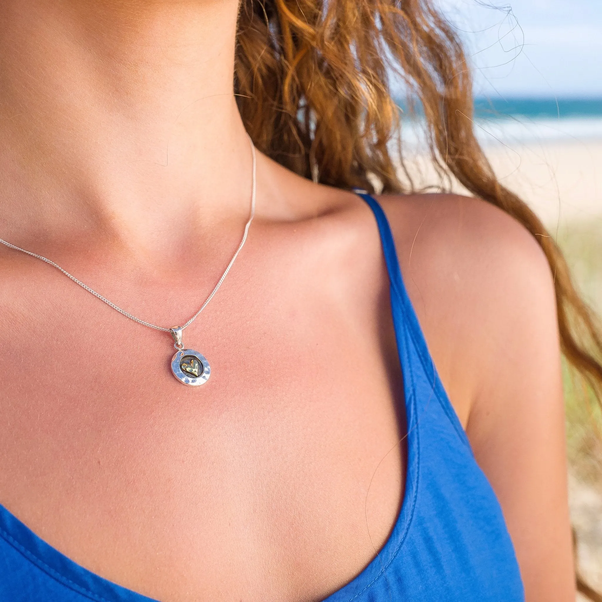 Oxidised Love Heart Pendant
