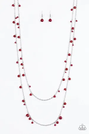 Paparazzi Necklace ~ A Good GLAM Is Hard To Find - Red