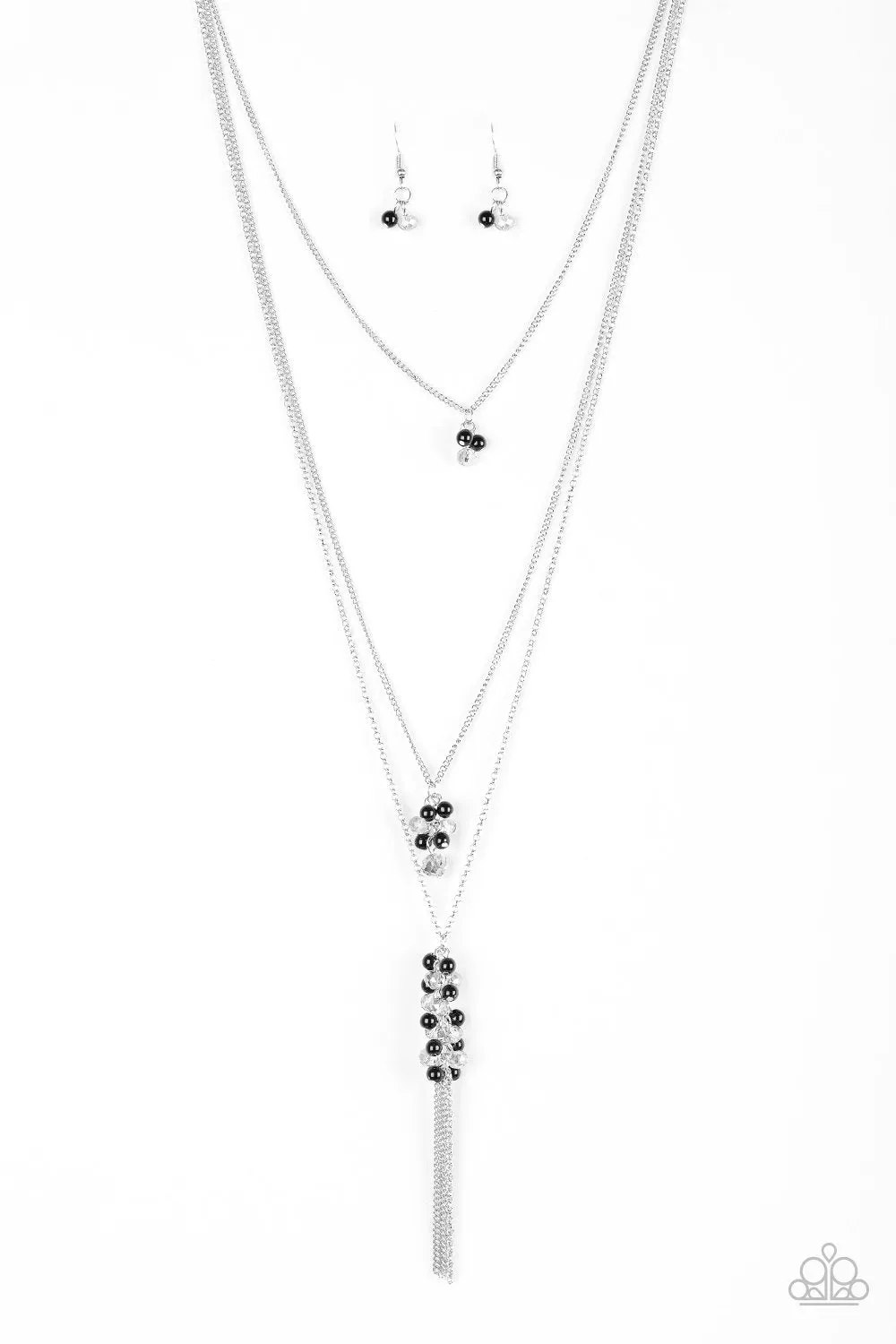Paparazzi Necklace ~ Crystal Cruiser - Black