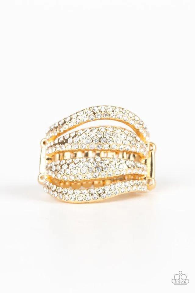 Paparazzi Ring ~ Roll Out The Diamonds - Gold