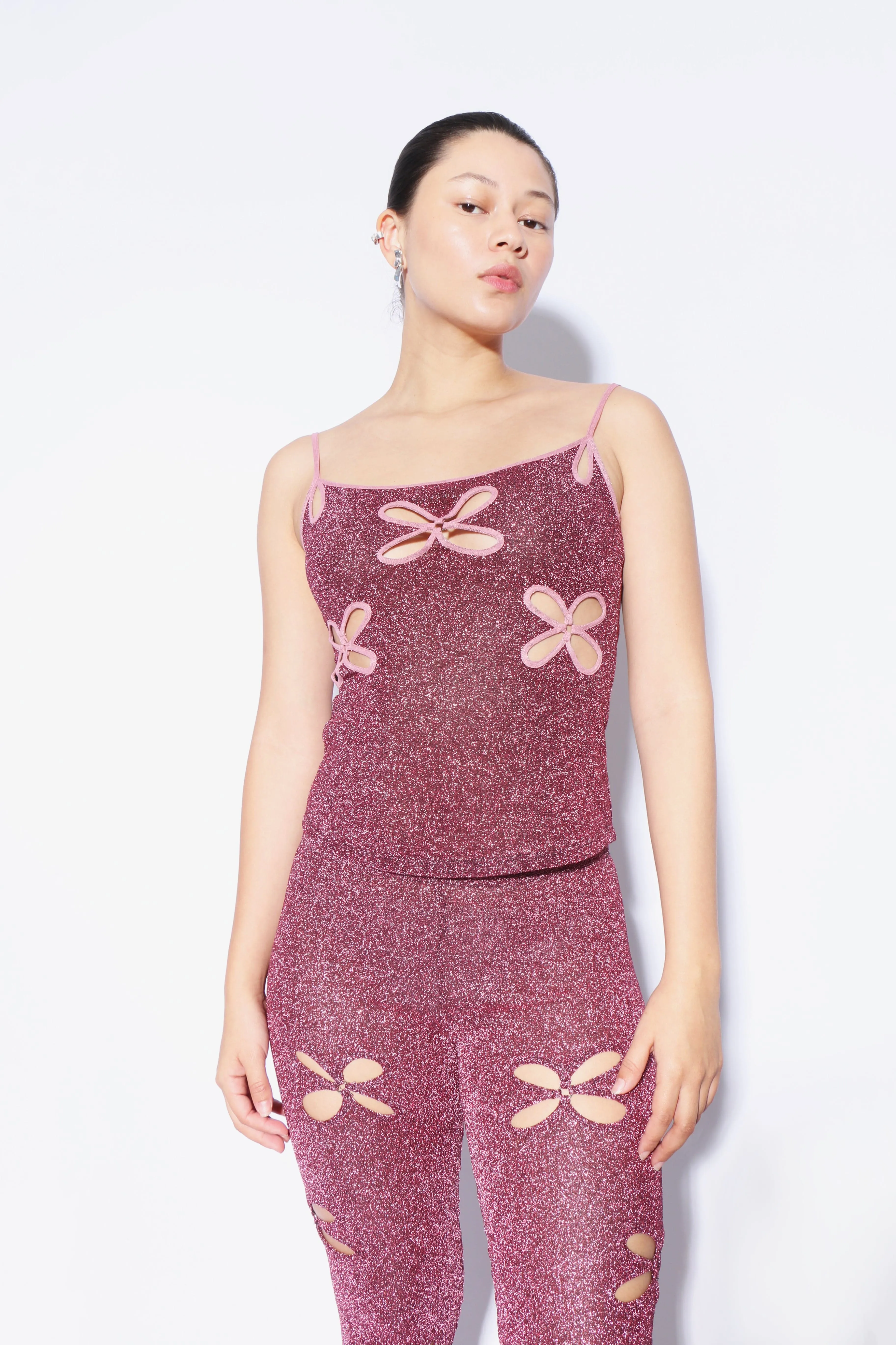 Pink Lurex Cami