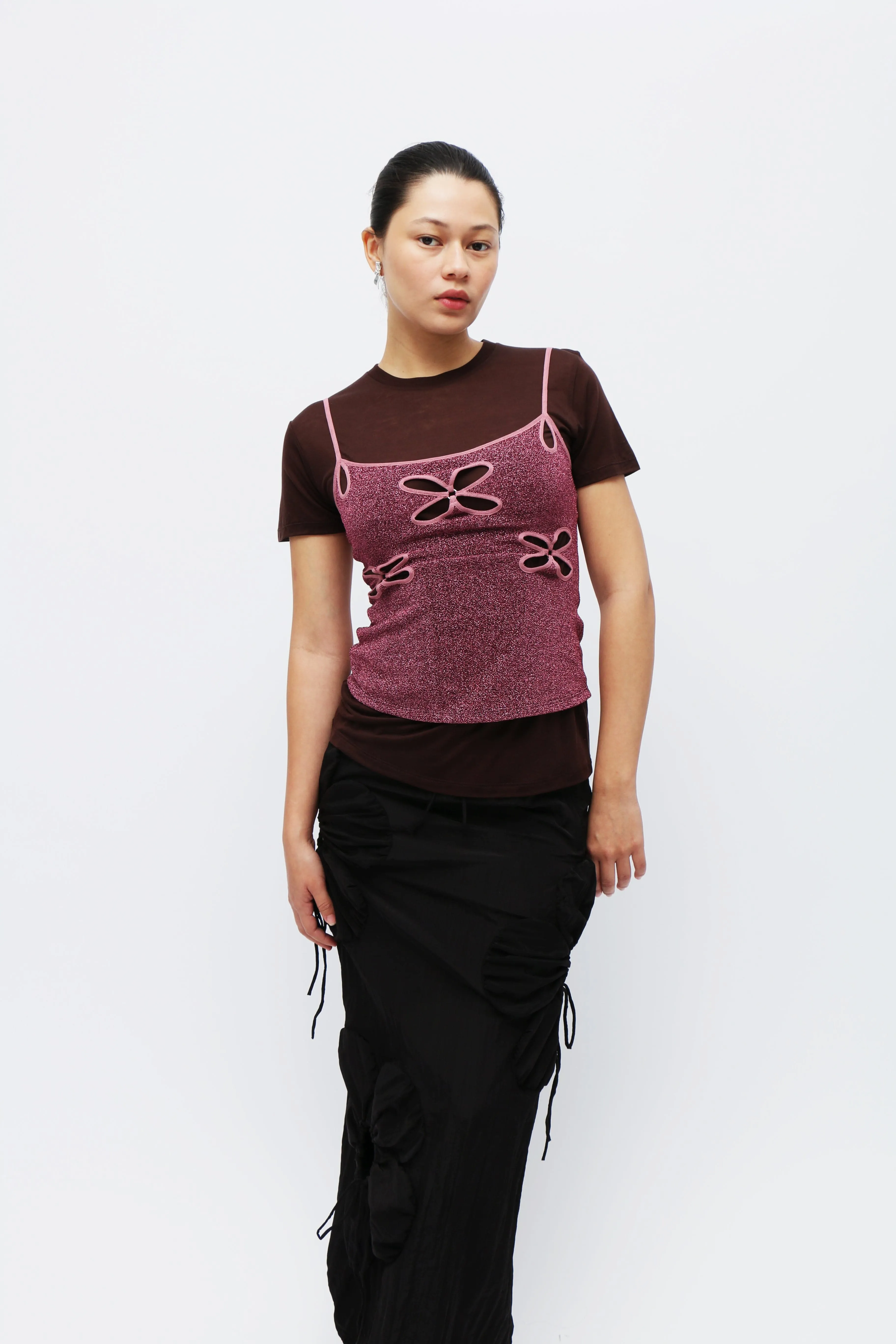 Pink Lurex Cami