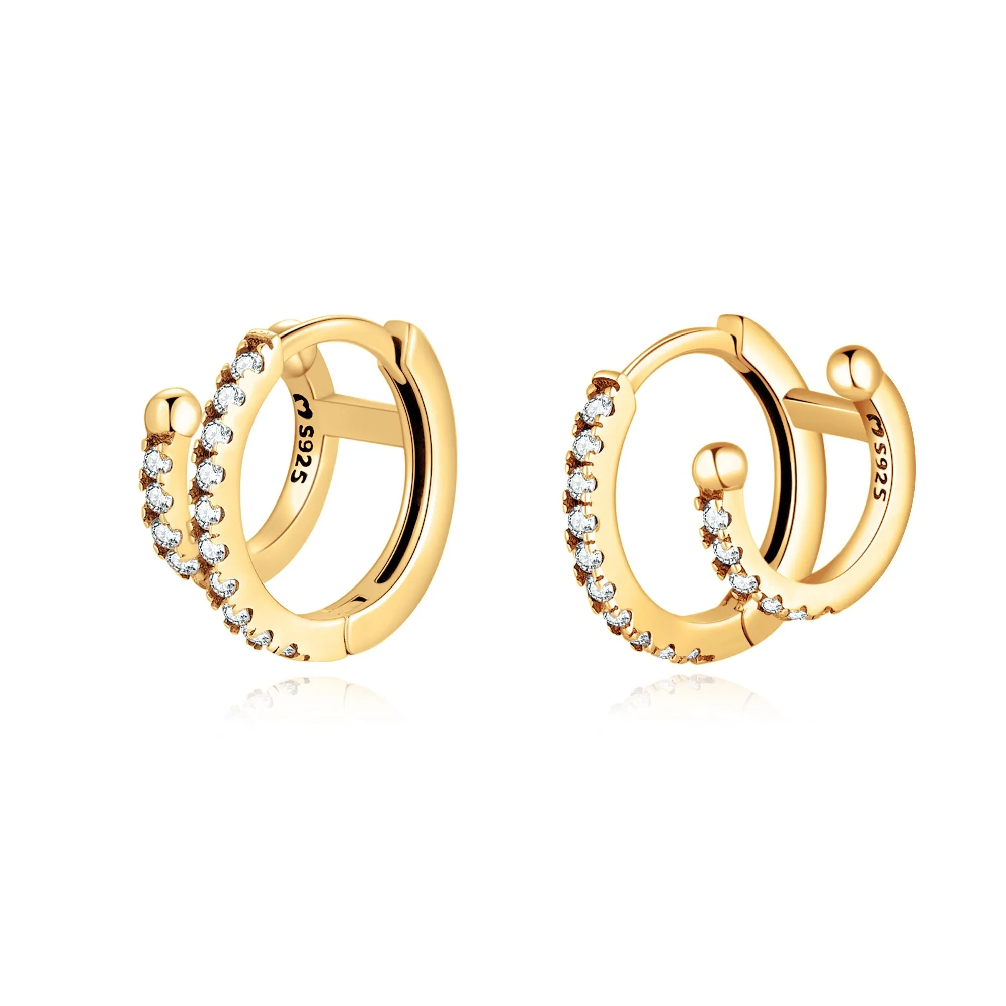 "Duo Hoop Rings" Earrings