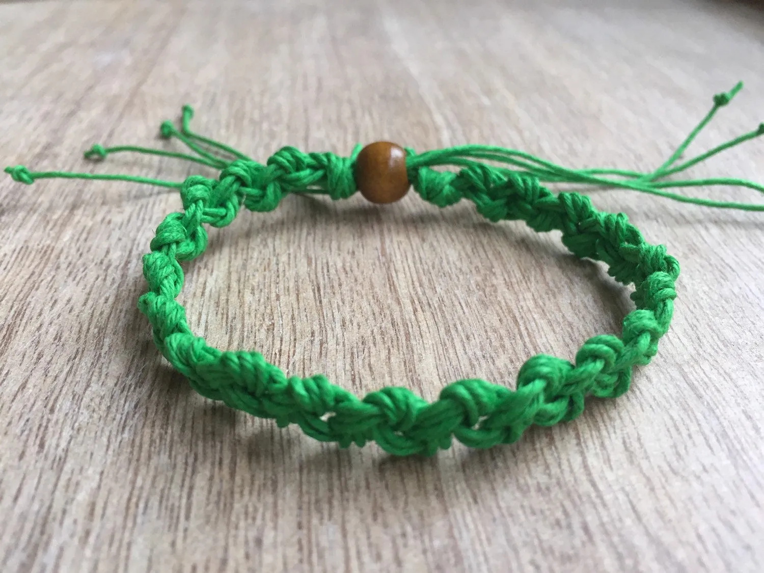 Shell Key Green Hemp Anklet