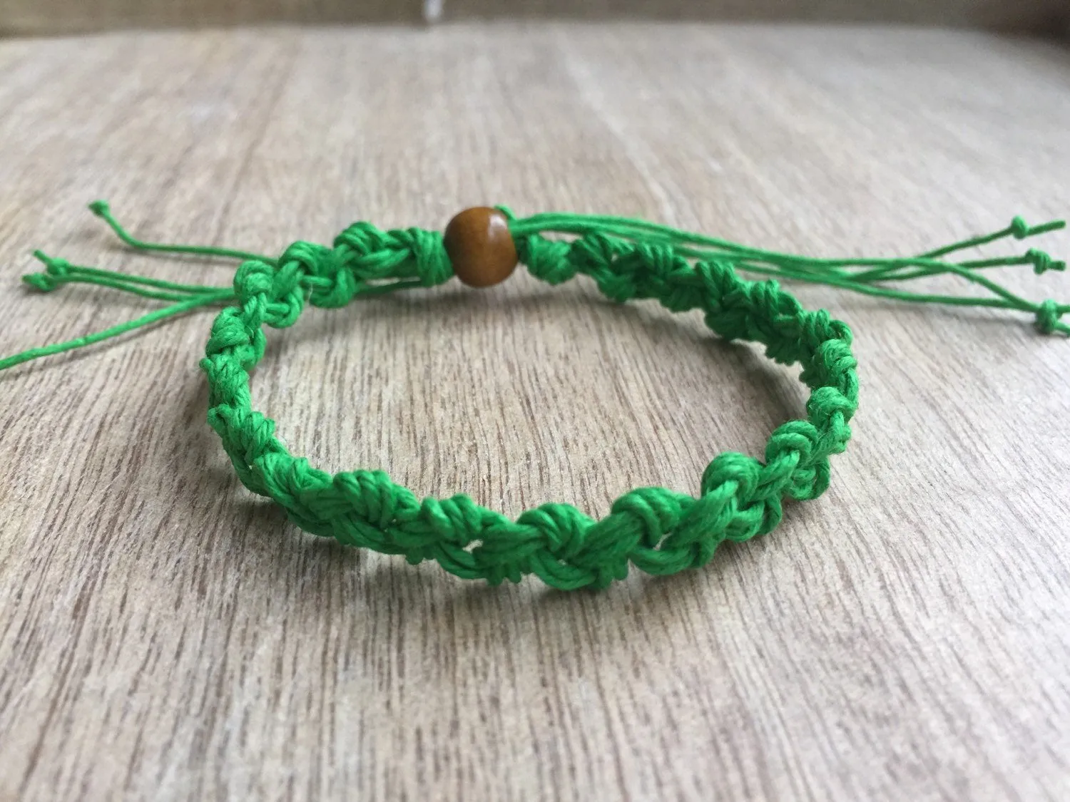 Shell Key Green Hemp Anklet