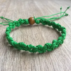 Shell Key Green Hemp Anklet