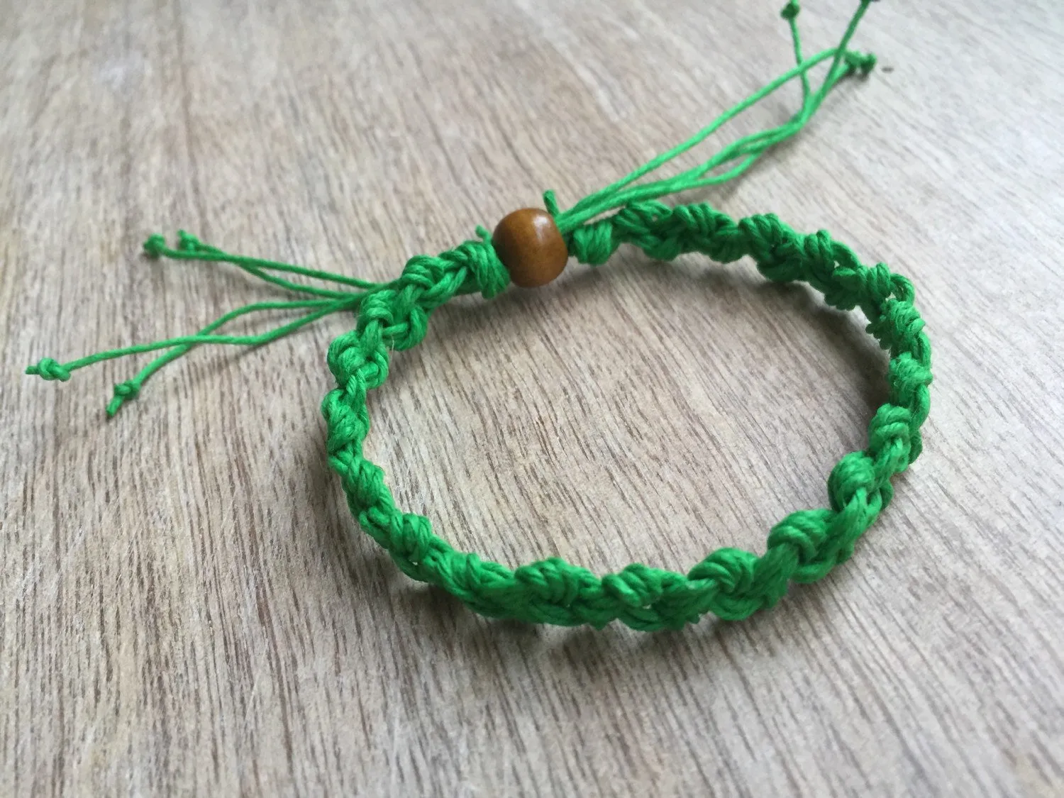 Shell Key Green Hemp Anklet
