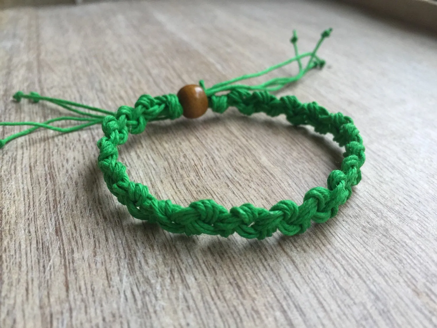 Shell Key Green Hemp Anklet