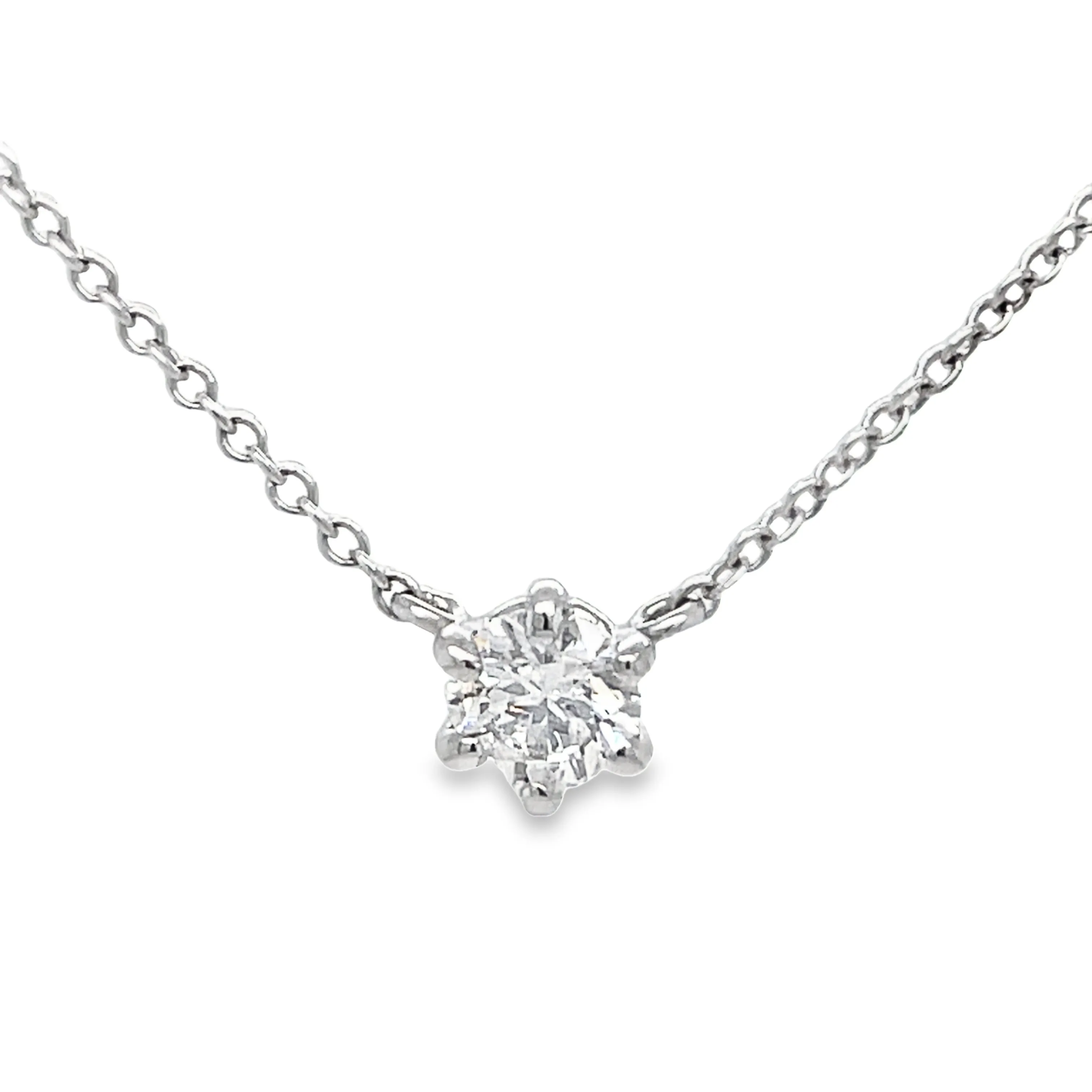 Small Solitaire Diamond Necklace