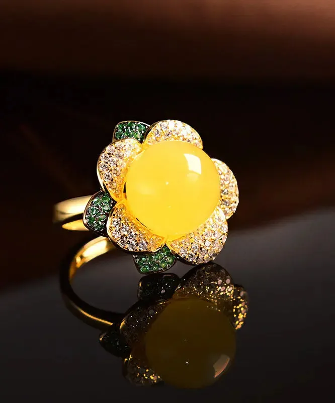 Sterling Silver Beeswax Zircon Rings
