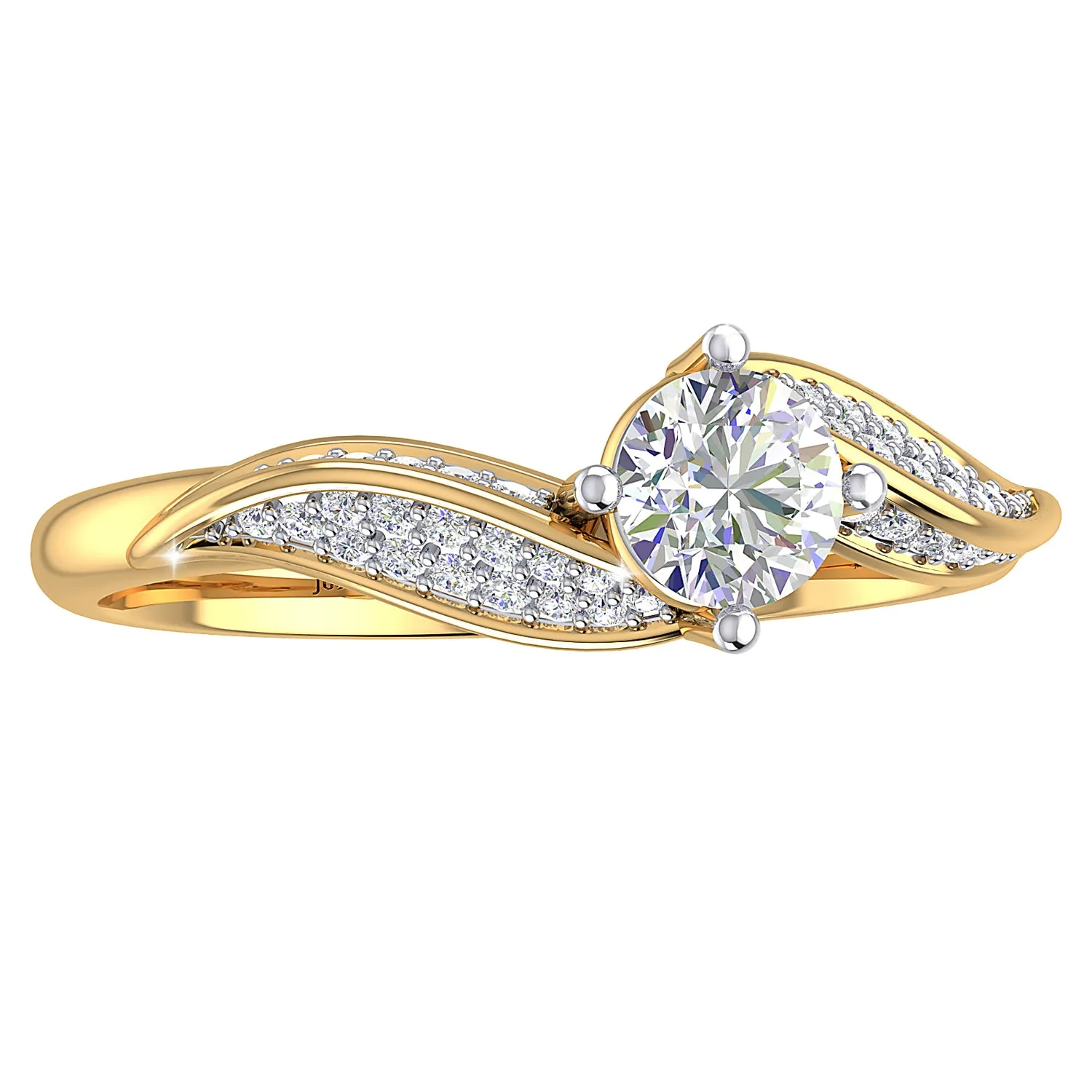 THE SPARKLING WAVE SOLITAIRE RING