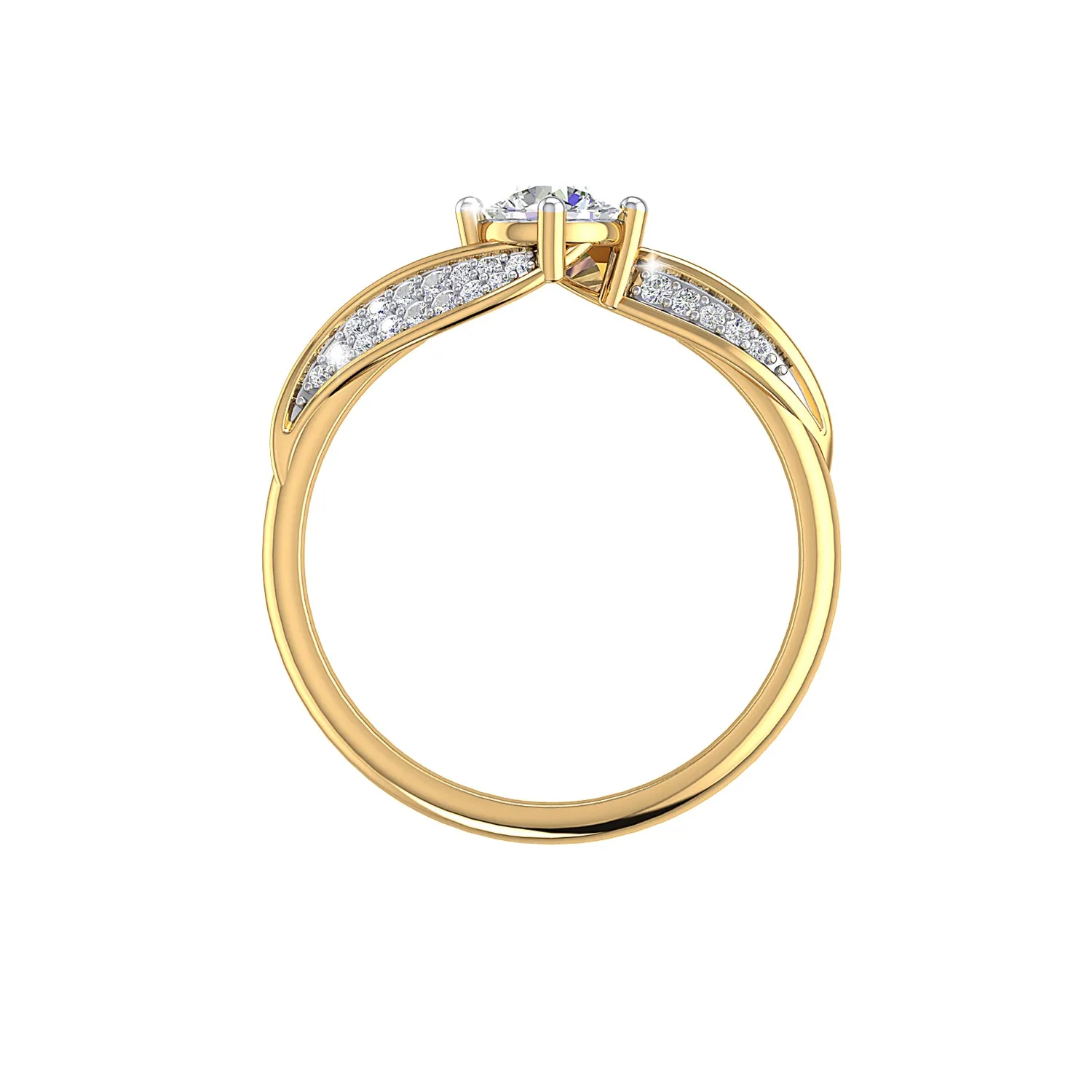 THE SPARKLING WAVE SOLITAIRE RING