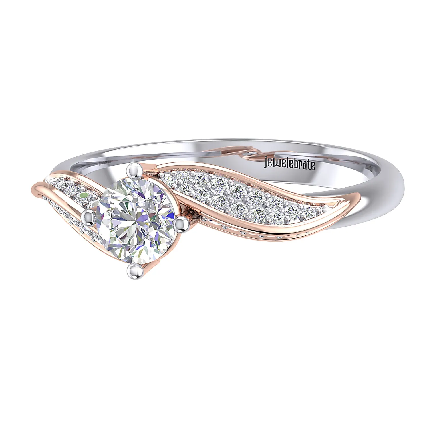 THE SPARKLING WAVE SOLITAIRE RING