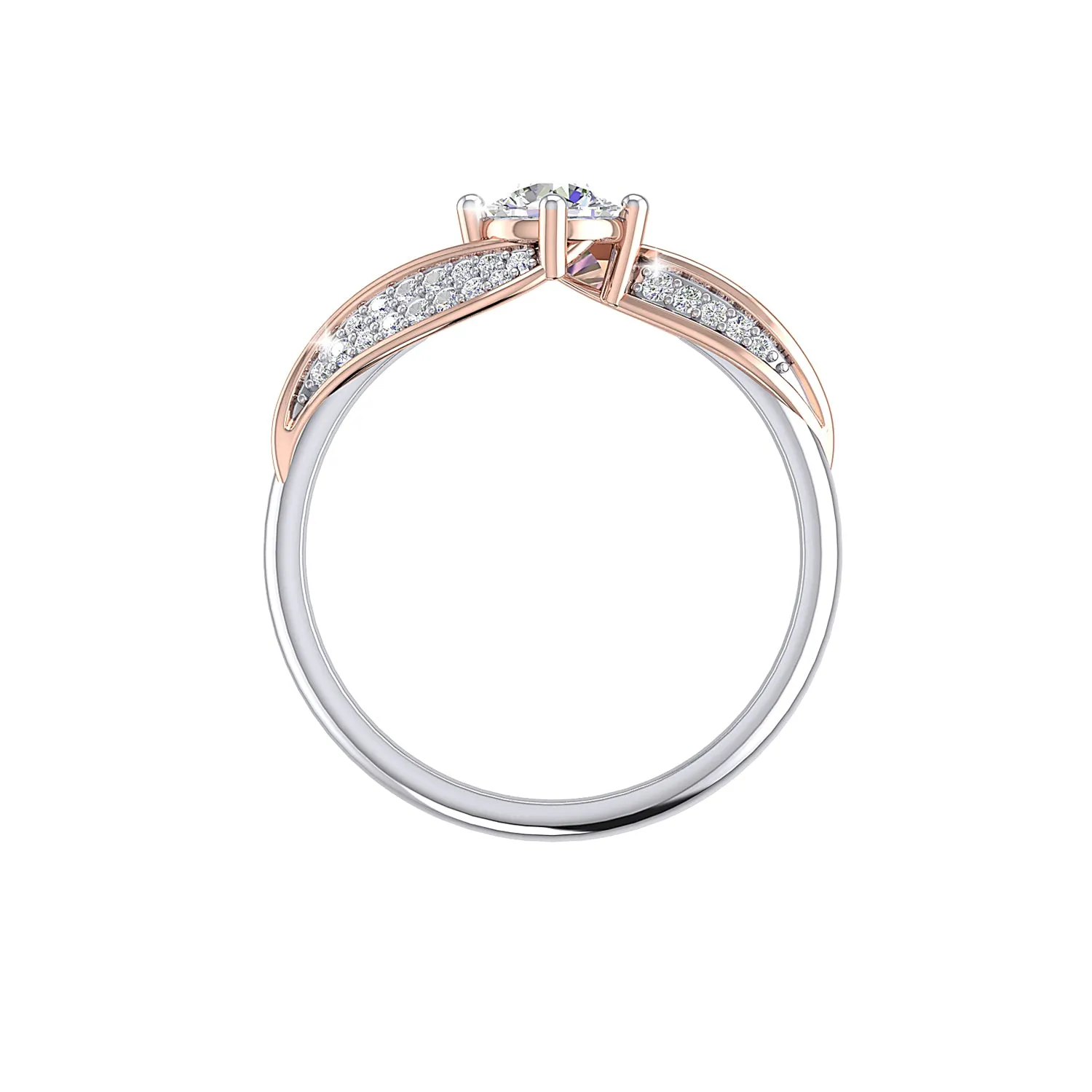 THE SPARKLING WAVE SOLITAIRE RING