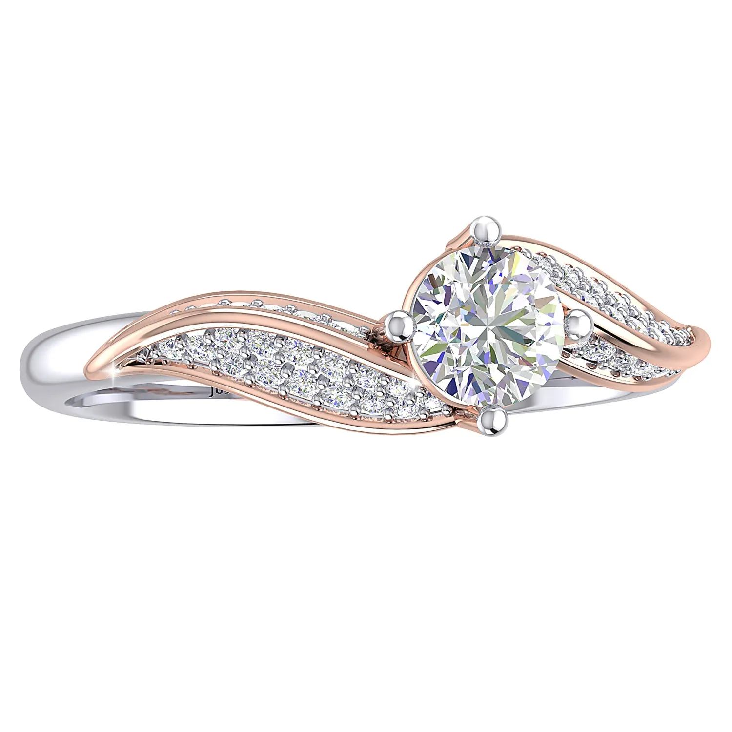 THE SPARKLING WAVE SOLITAIRE RING