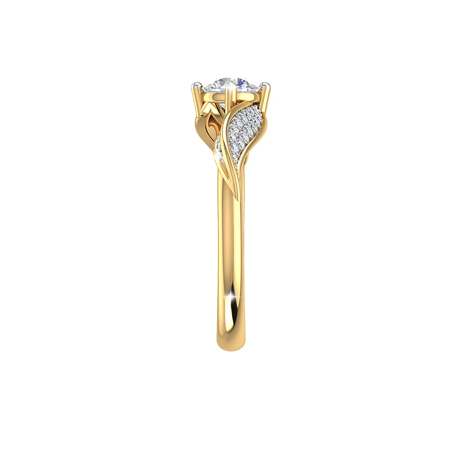 THE SPARKLING WAVE SOLITAIRE RING