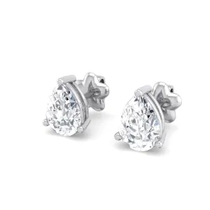 Timeless Pear Lab Grown Diamond Stud Earrings