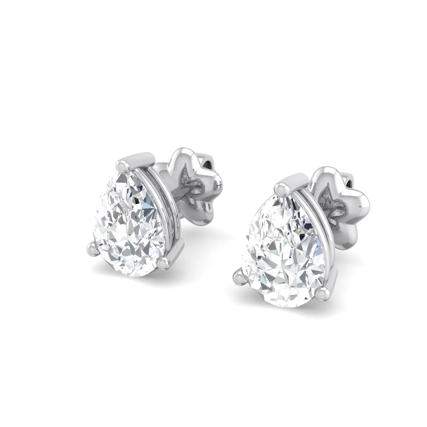 Timeless Pear Lab Grown Diamond Stud Earrings