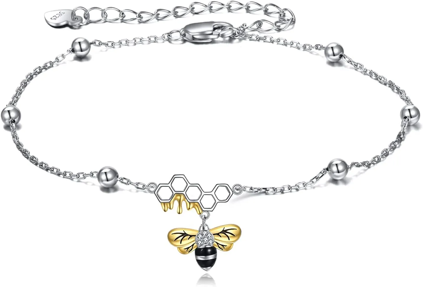YAFEINI Anklet Bracelets for Women Girls Sterling Silver Hummingbird/Dragonfly/Butterfly Link Chain Anklets Jewelry Gifts